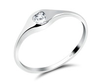 Romantic Heart Silver Ring NSR-543